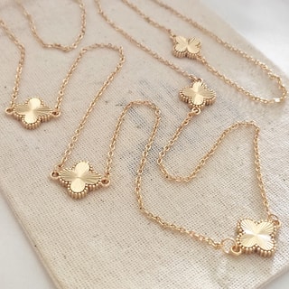 Collier trèfle - Laiton plaqué or