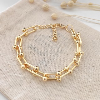 Bracelet - Laiton doré à l'or fin