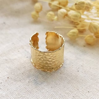 Bague ajustable - Laiton plaqué or 