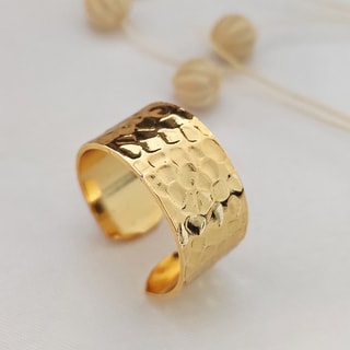 Bague ajustable - Laiton plaqué or