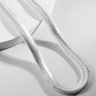 Collier en chaine italienne - Laiton argenté