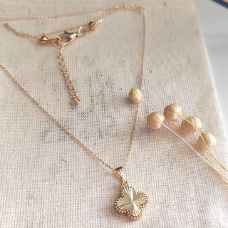 Collier trèfle - Laiton plaqué or