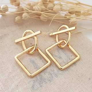 Boucles d'oreilles - Laiton plaqué or