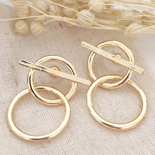 Boucles d'oreilles - Laiton plaqué or 