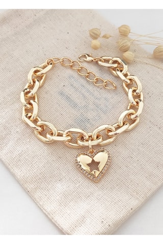 Bracelet doré à l’or fin jaune Zircons