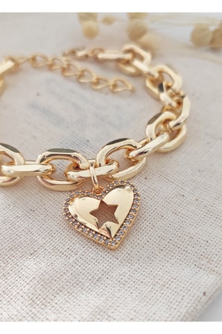 Bracelet doré à l’or fin jaune Zircons