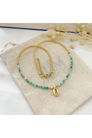 Collier Turquoise et doré