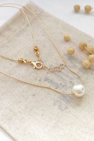 Collier Doré et blanc