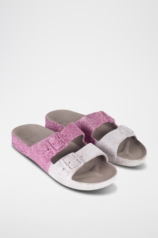 Mules Mossoro - Gris clair et rose