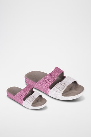 Mules Mossoro - Gris clair et rose