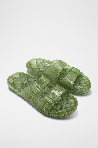 Mules Anjo Glitter - Kaki