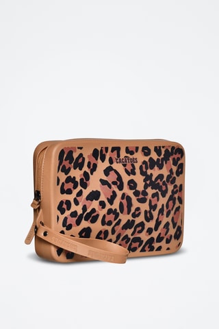 Pochette Gisela Animal Print - Camel