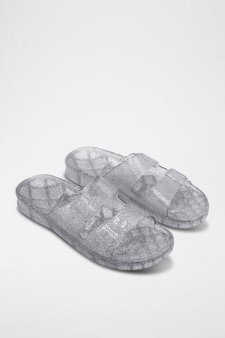 Mules Anjo Glitter - Gris clair