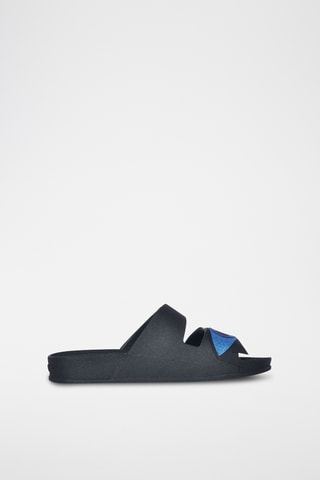 Mules Olhos - Noir et indigo