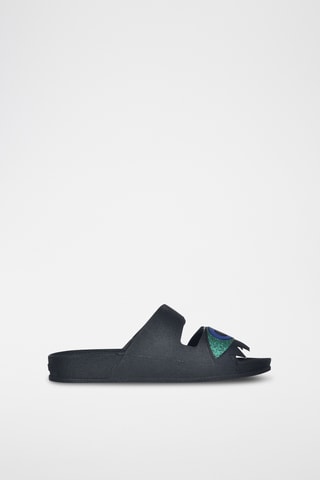 Mules Olhos - Noir et vert clair