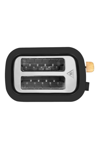 Grille-pain en acier inoxydable - 820 W - 2 fentes - Noir