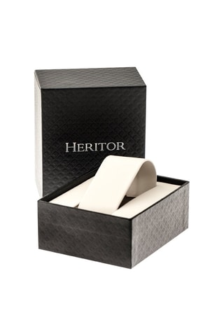 Leren Automatisch Horloge Arthur Heritor - Zwart en Goudkleurig