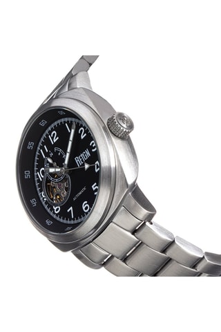 Automatisch Stalen Horloge Zilverkleurig en Zwart - Reign