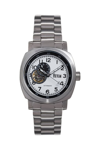 Automatisch Stalen Horloge Zilverkleurig en Wit - Reign