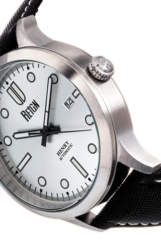 Automatisch Leren Horloge Reign Henry  Zwart en Zilverkleurig