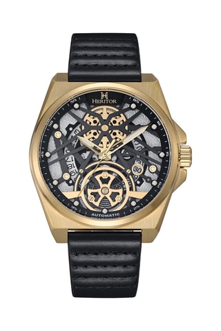 Automatisch Leren Horloge Romero - Zwart en Goudkleurig