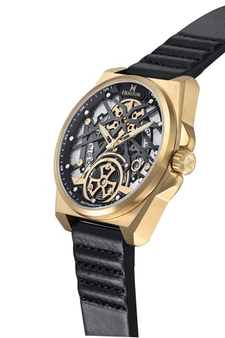 Automatisch Leren Horloge Romero - Zwart en Goudkleurig