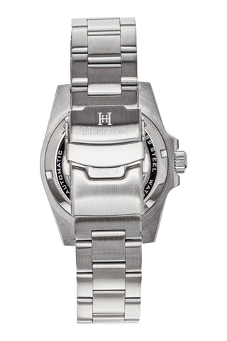 Automatisch Stalen Horloge Zilverkleurig en Marineblauw