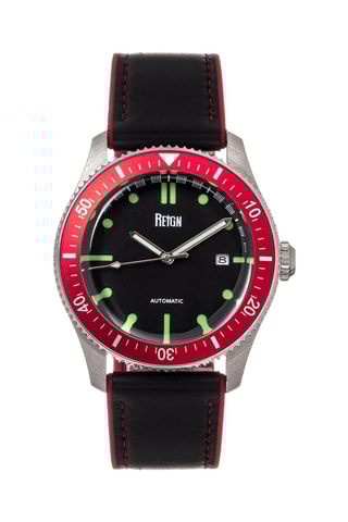 Automatisch Leren Horloge Elijah Zwart en Zilverkleurig