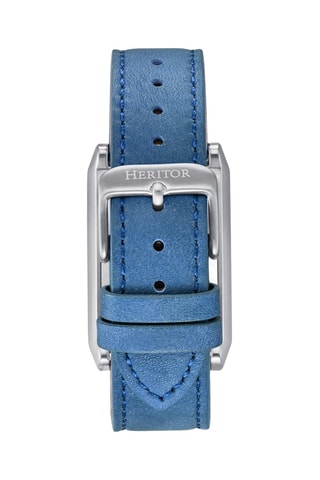 Leren Automatische Horloge Esteban - Blauw en Zilverkleurig