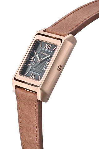 Leren Automatische Horloge Esteban - Bruin en Roségoudkleurig