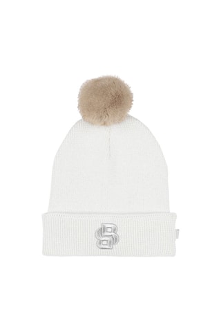 Bonnet à pompon - Blanc - Boss