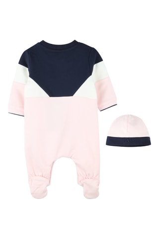 Bonnet et dors-bien en coton biologique - Rose et bleu marine - Boss