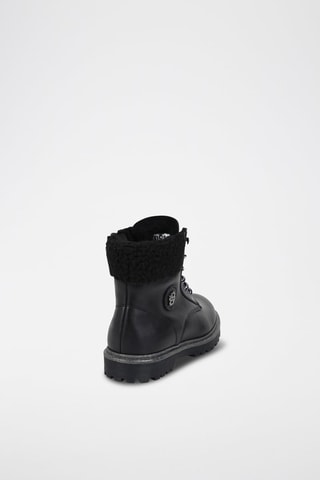 Bottines fourrées en cuir - Noir - Boss