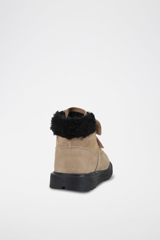 Bottines fourrées en cuir - Beige - Boss