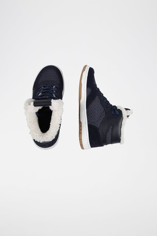 Baskets montantes fourrées - Noir et bleu marine - Boss