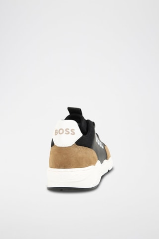 Baskets en cuir - Noir et beige - Boss