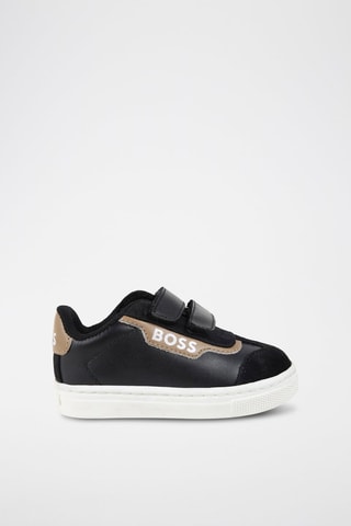 Baskets en cuir - Noir et beige - Boss