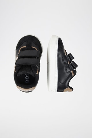 Baskets en cuir - Noir et beige - Boss