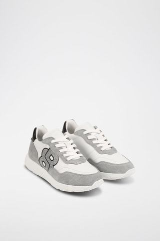 Baskets en cuir - Blanc et gris - Boss