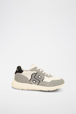 Baskets en cuir - Blanc et gris - Boss