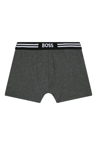 2 boxers - Gris chiné et noir - Boss