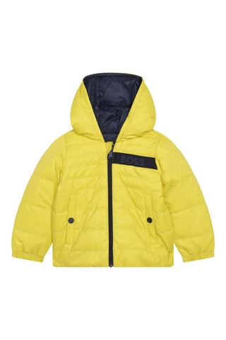Doudoune à capuche réversible Jaune et bleu marine - Hugo Boss