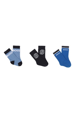 3 paires de chaussettes - Bleu et noir - Boss