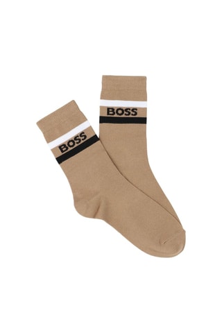 3 paires de chaussettes - Marron clair, blanc et noir - Boss