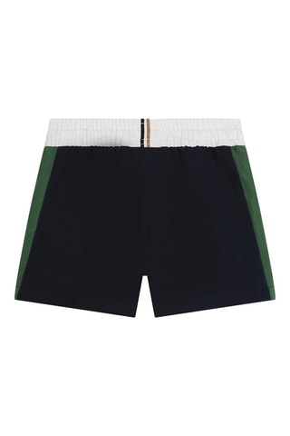 Short de bain - Bleu nuit et vert - Boss