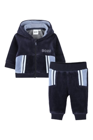 Sweat à capuche et pantalon en coton biologique - Bleu marine - Boss