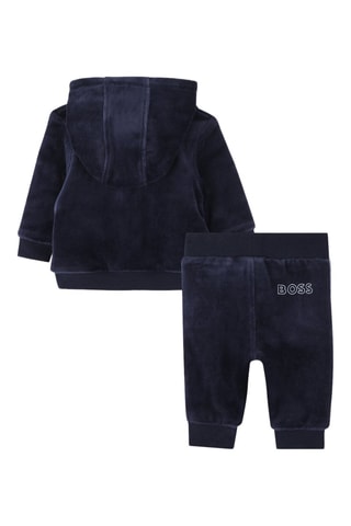 Sweat à capuche et pantalon en coton biologique - Bleu marine - Boss