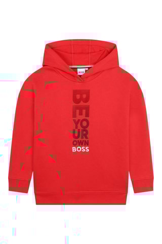 Sweat à capuche - Rouge et bordeaux - Boss