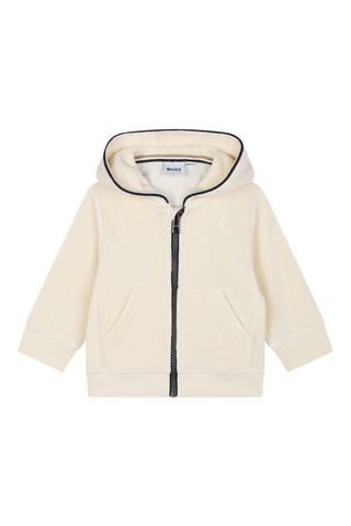 Veste à capuche en velours - Blanc - Boss