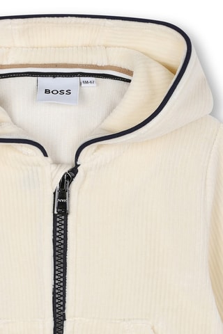Veste à capuche en velours - Blanc - Boss